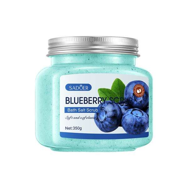 Body scrub with salt and blueberry extract Sadoer BLUEBERRY SCRUB, 350 gr