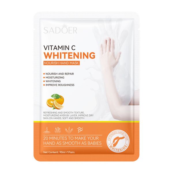 Hand mask-gloves whitening with Vitamin C SADOER VITAMIN C WHITENING nourish hand mask, 90 ml