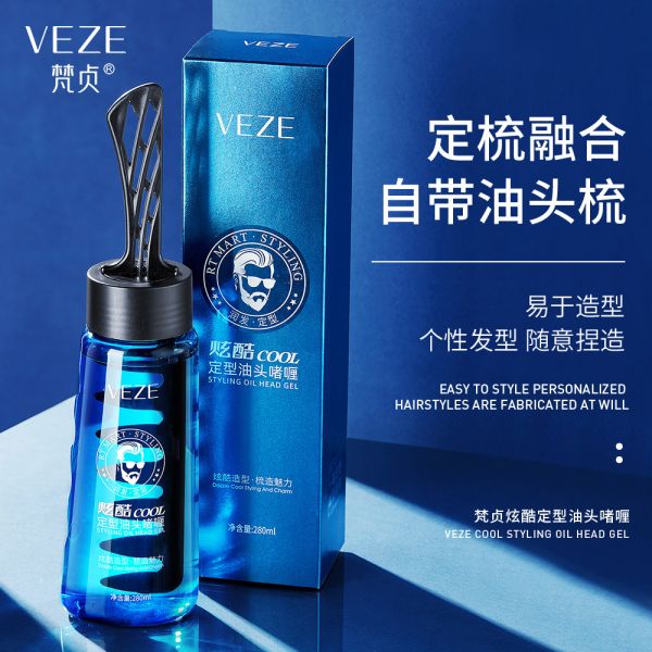 Refreshing hair gel VEZE Cool Styling Oil Head Gel, 280 ml