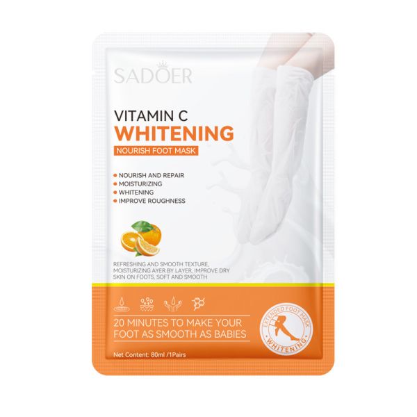 Whitening foot mask with Vitamin C SADOER VITAMIN C WHITENING nourish foot mask, 80 ml