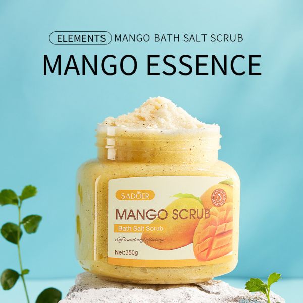 Body scrub with salt and mango extract Sadoer MANGO SCRUB, 350 gr