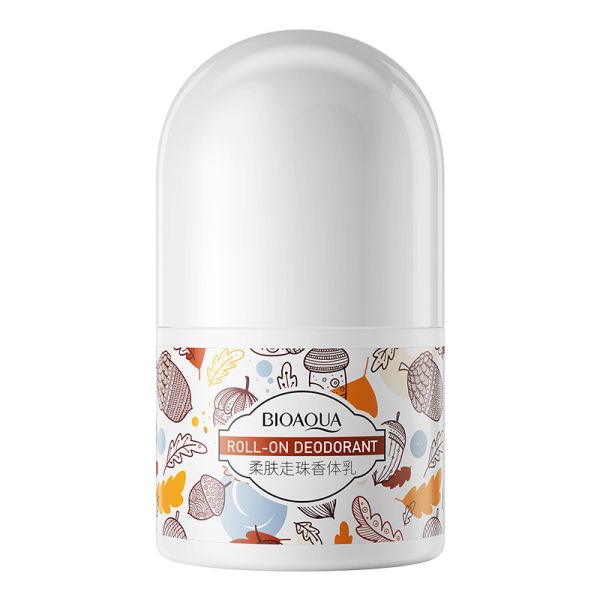 Roll-on deodorant with floral scent (brown)